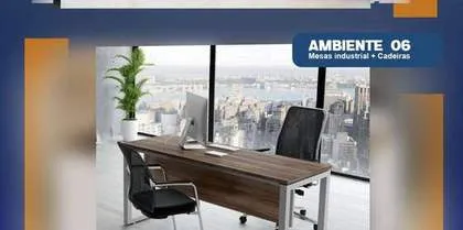 Ambiente 06: Mesas Industrial + Cadeiras