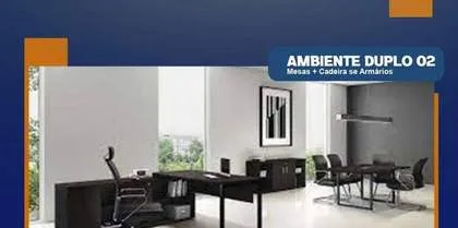 Ambiente Duplo 02: Mesas + Cadeira e Armários