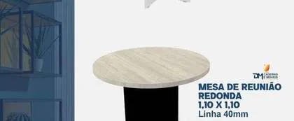Mesa Reunião Redonda 1,10 Linha 40mm