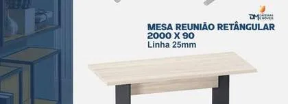 Mesa Reunião Retangular 2000x90